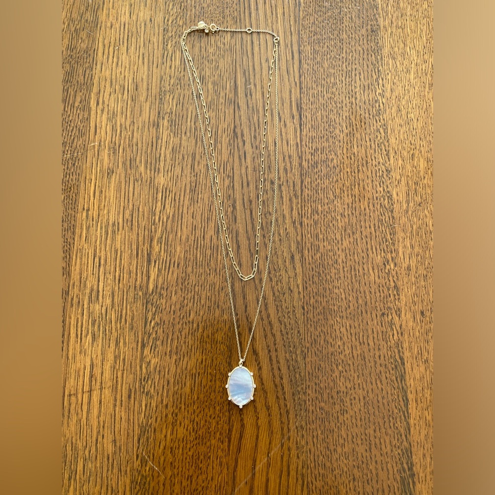 Elegant Loft gold 2 in 1  Necklace with Mother of Pearl Pendant